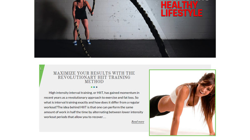 homepage fitness